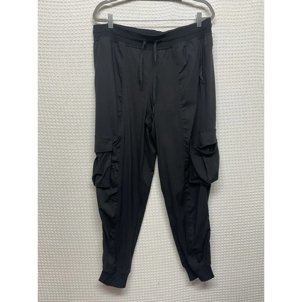 Lululemon Dance Studio Relaxed Fit Black Cargo Pants Women's Size 2XL